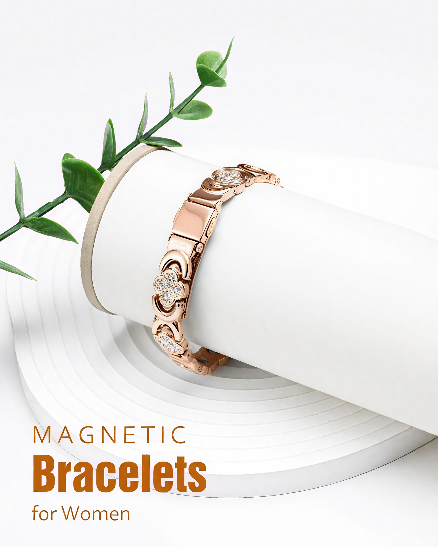 🔥 Turonu™ Titanium Magnetic Bracelet for Women – Elegant Jewelry with 3,800 Gauss Relief Power