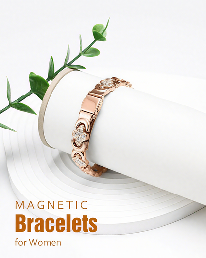 🔥 Turonu™ Titanium Magnetic Bracelet for Women – Elegant Jewelry with 3,800 Gauss Relief Power